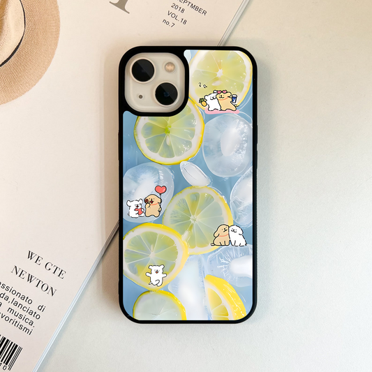 Lemon Ice Bears Glass Case