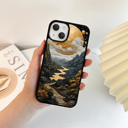 Foggy Moon Scenery Glass Case