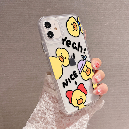 Cheerful Duck Squad Clear Silicon Cover