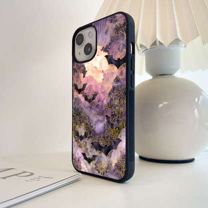 Midnight Bat Forest Glass Case