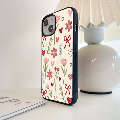 Hearts In Bloom Glass Case