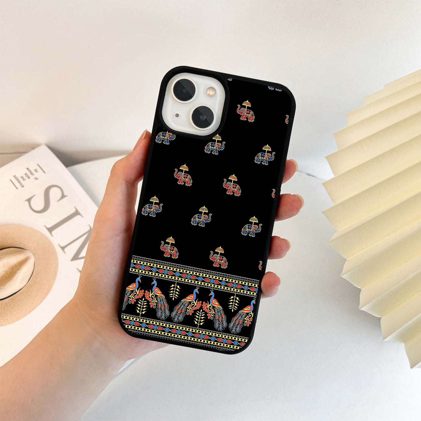 Regal Elephant Procession Glass Case