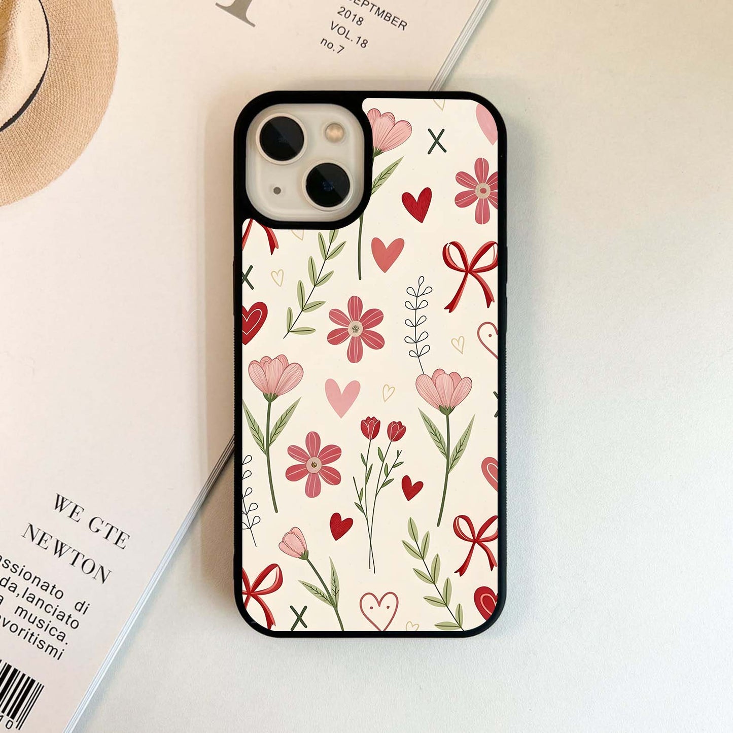 Hearts In Bloom Glass Case