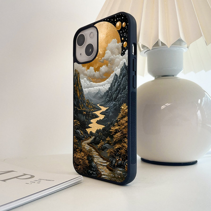 Foggy Moon Scenery Glass Case