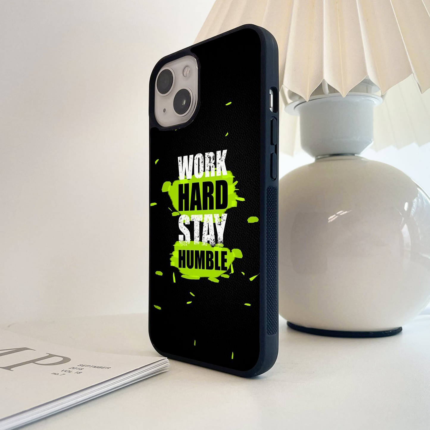 Work Hard Stay Humble Glass Case