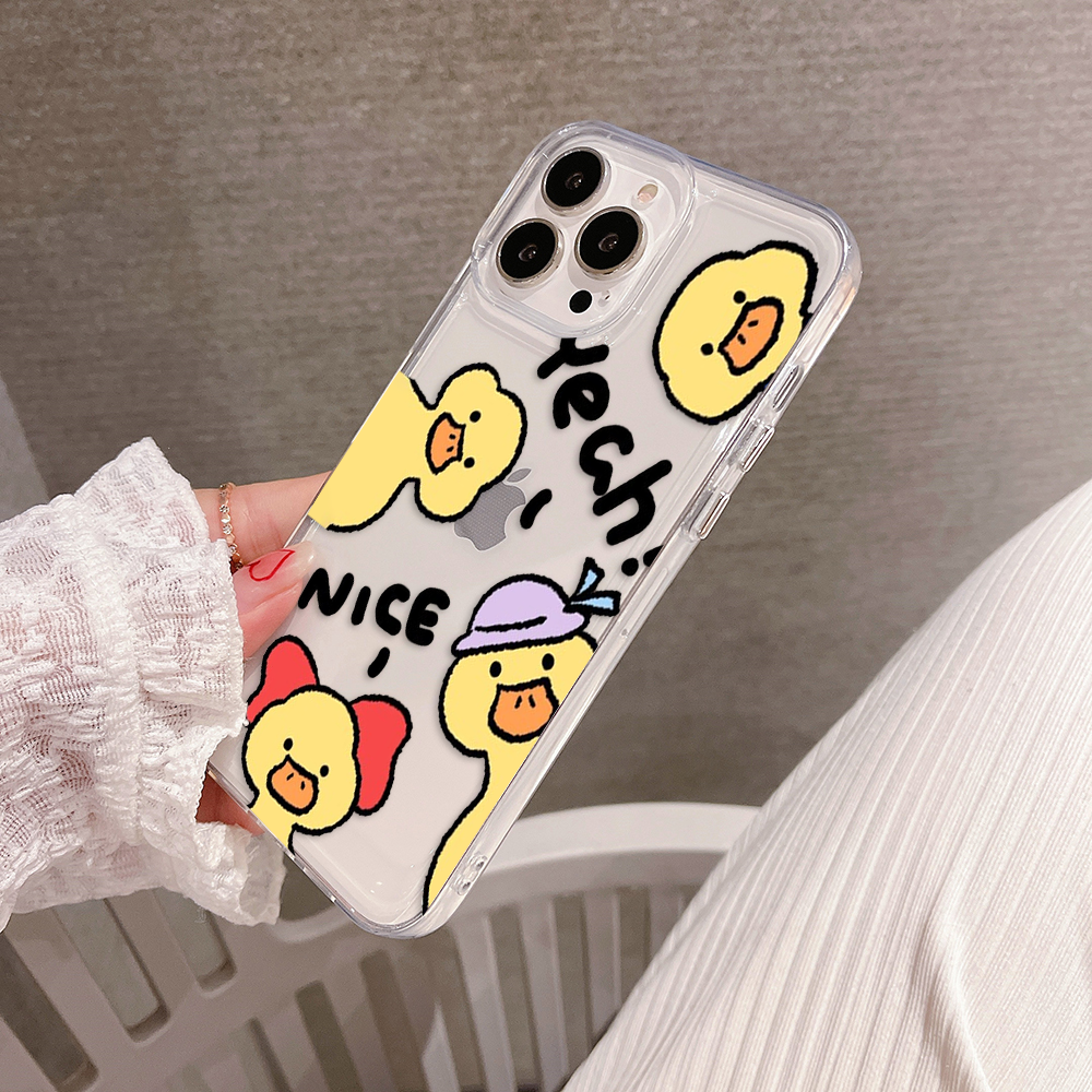 Cheerful Duck Squad Clear Silicon Cover