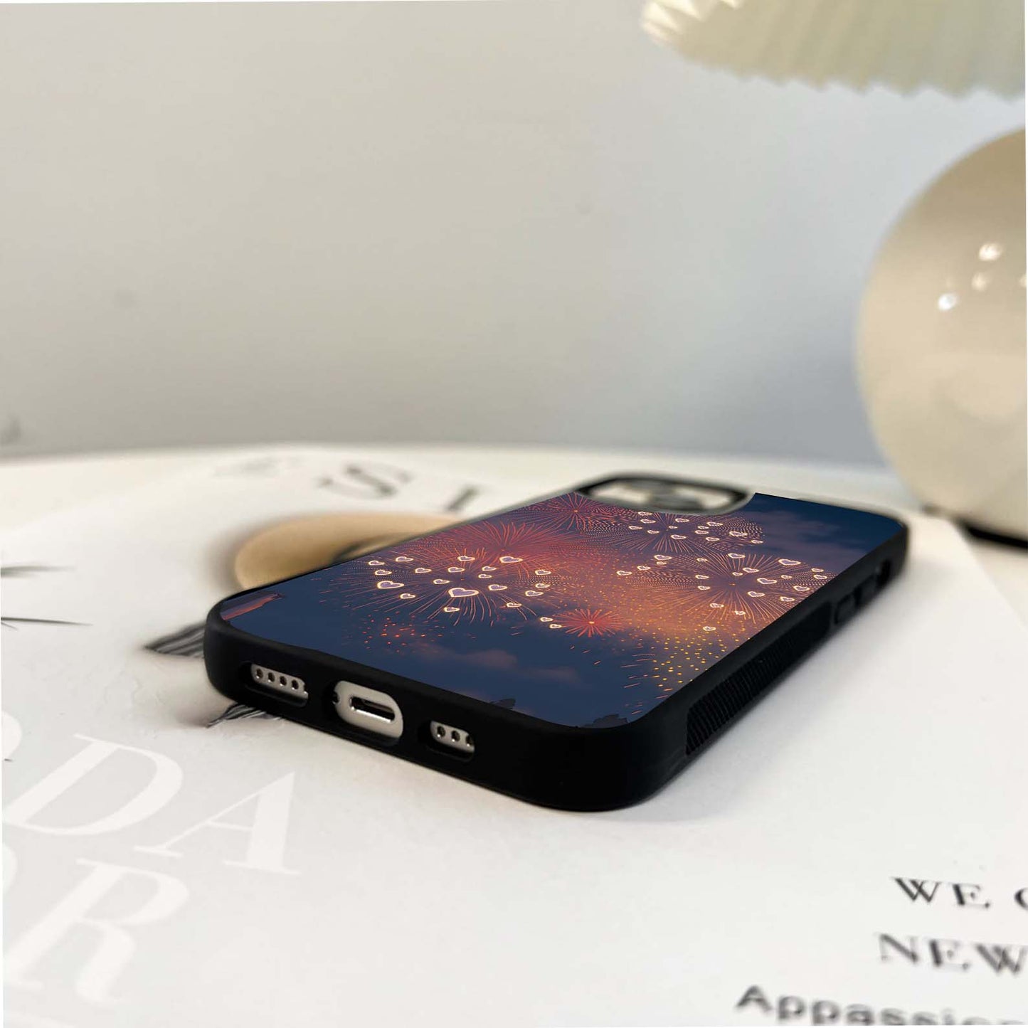 Hearts In Sky Glass Case