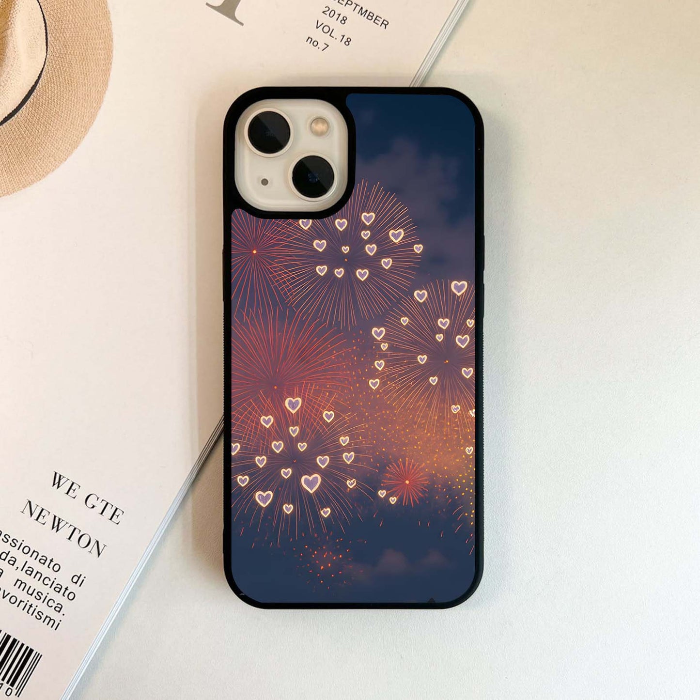 Hearts In Sky Glass Case