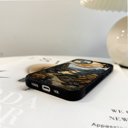 Foggy Moon Scenery Glass Case