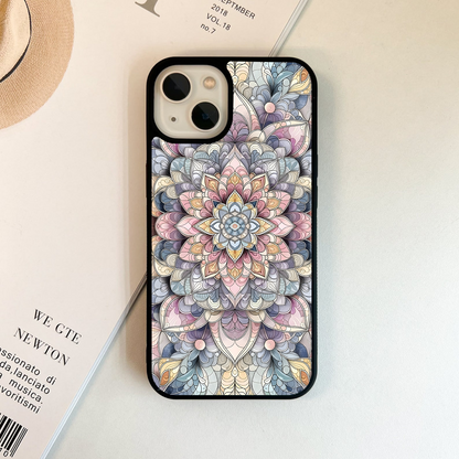 Pastel Harmony Mandala Glass Case