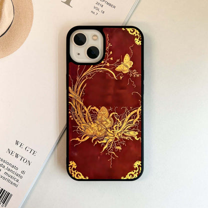 Royal Butterfly Charm Glass Case