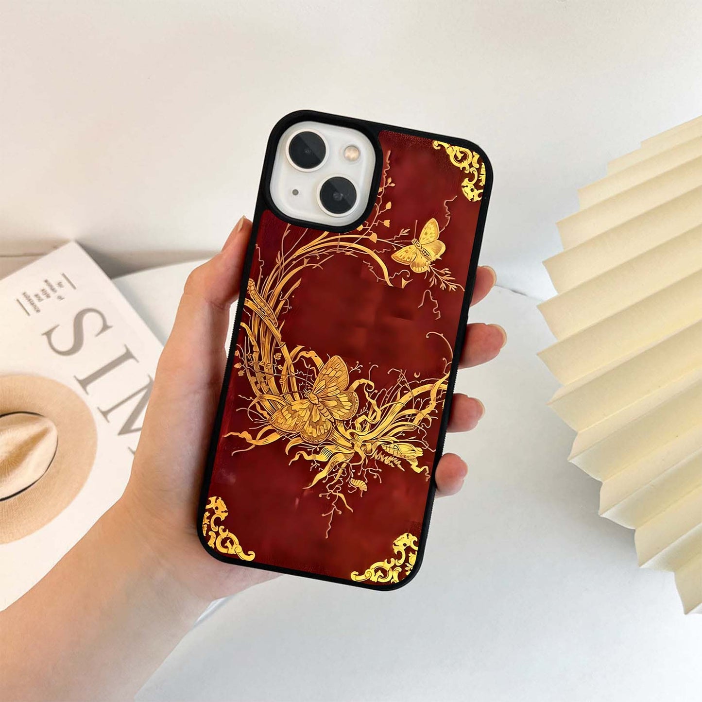 Royal Butterfly Charm Glass Case