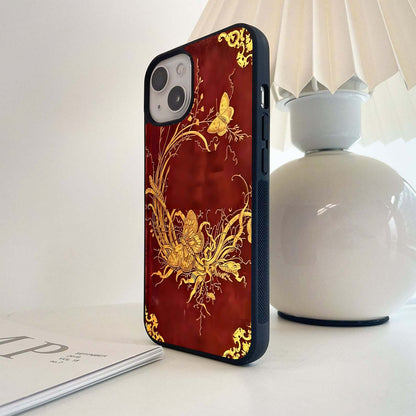 Royal Butterfly Charm Glass Case