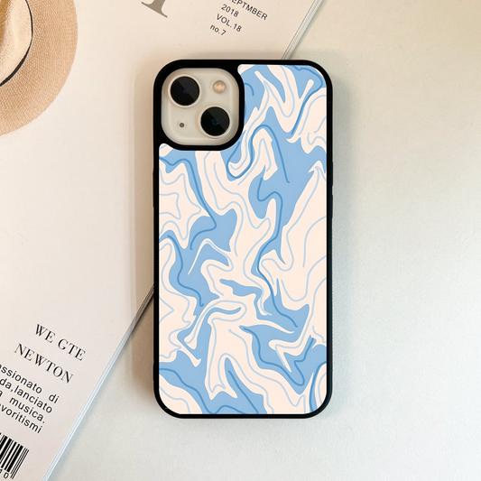 Aqua Tangle Drift Glass Case