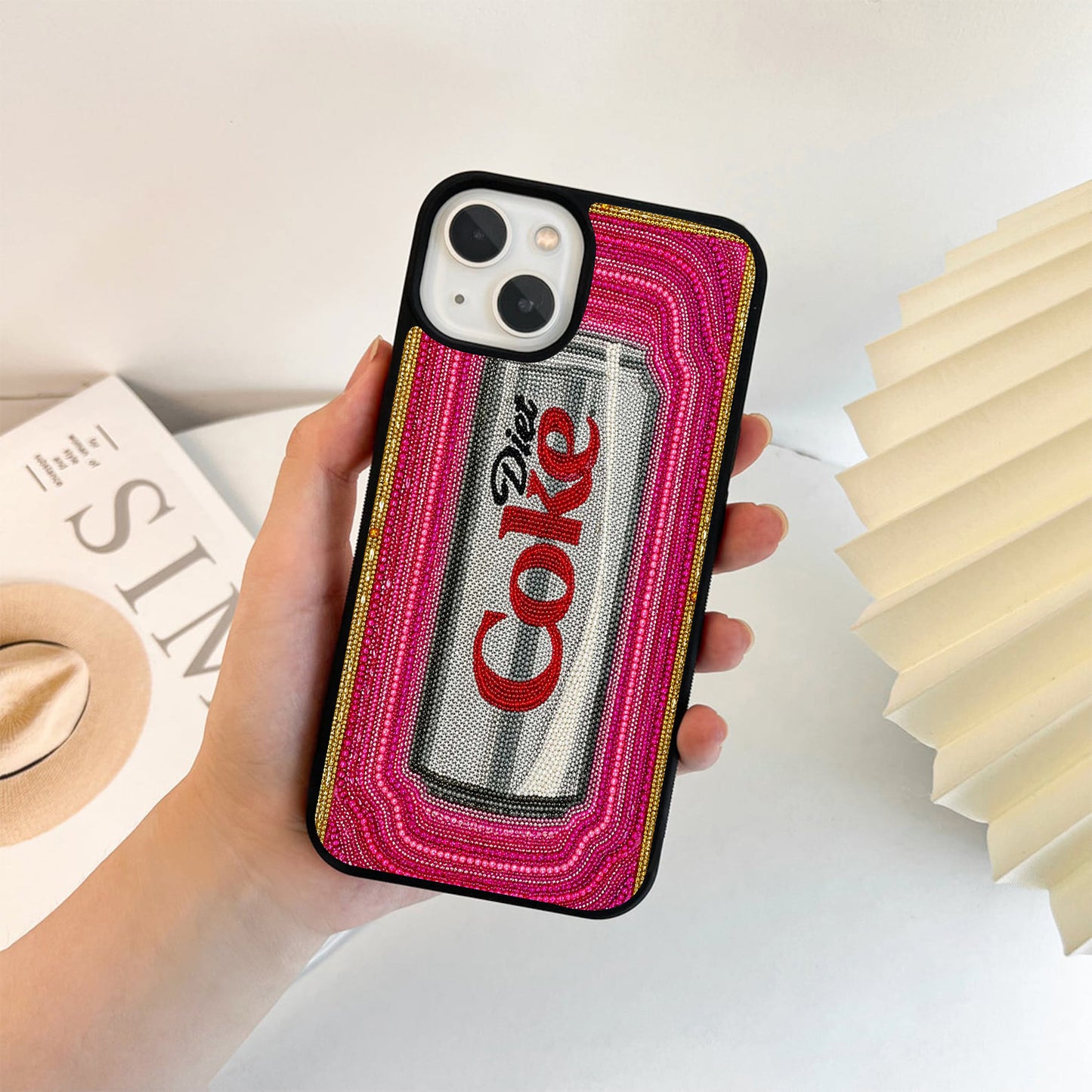 Diet Coke Crystal Glam Glass Case