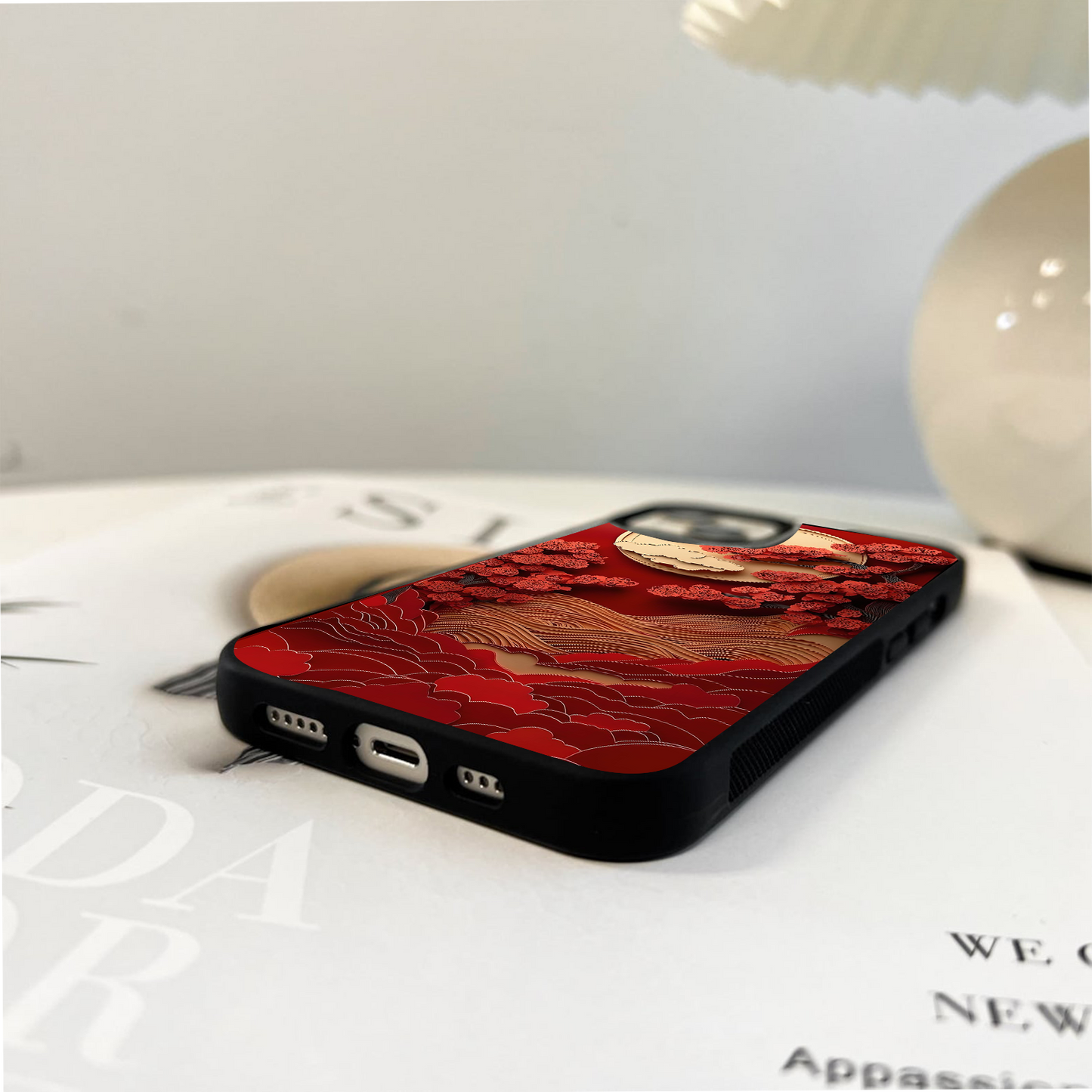 Crimson Moon Garden Glass Case