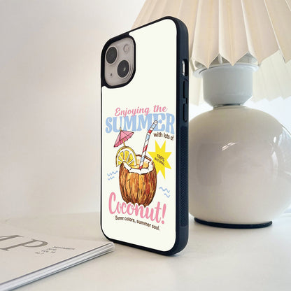 Coconut Summer Bliss Glass Case