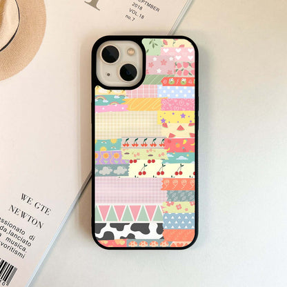 Pastel Patchwork Dreams Glass Case