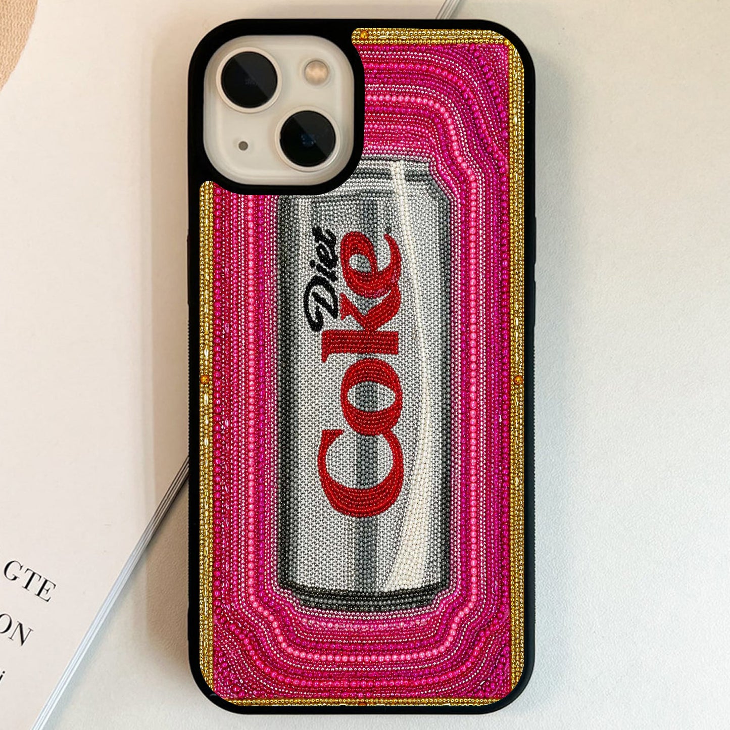 Diet Coke Crystal Glam Glass Case