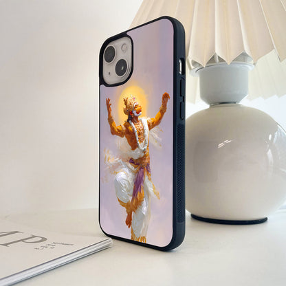 Hanuman Dancing Grace Glass Case