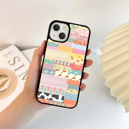 Pastel Patchwork Dreams Glass Case