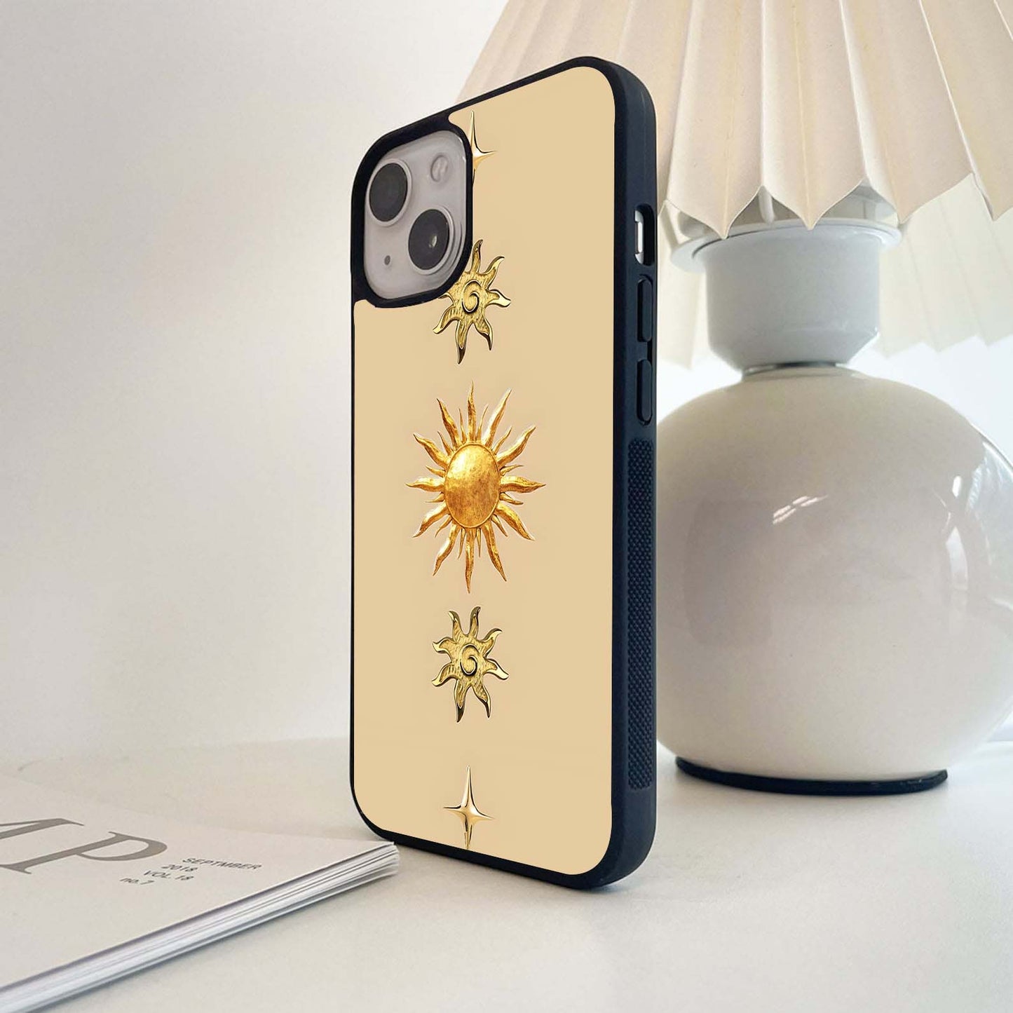 Celestial Gold Sunburst Glass Case
