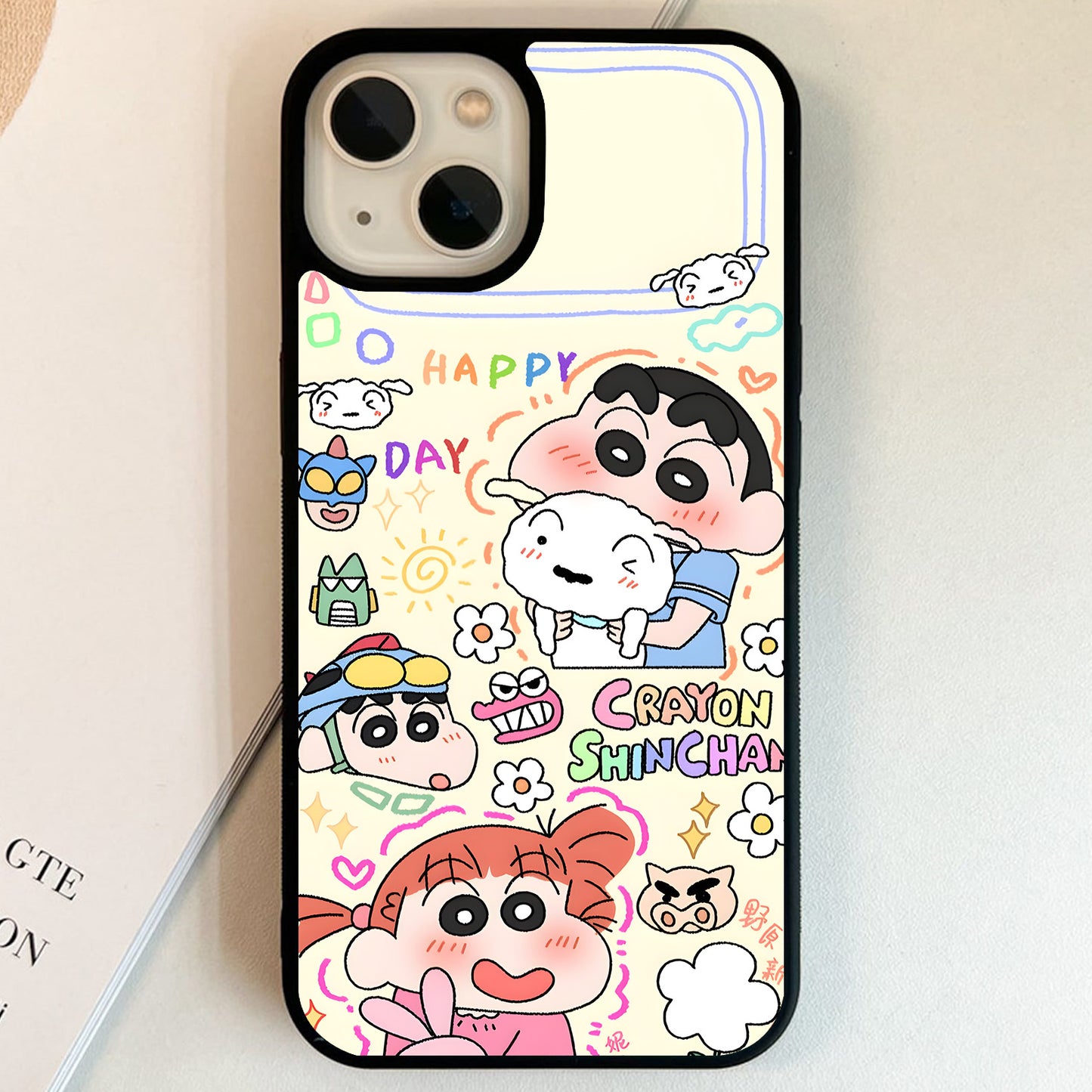 Happy Crayon Shinchan Glass Case