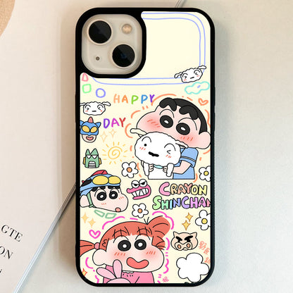 Happy Crayon Shinchan Glass Case