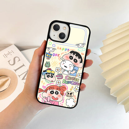 Happy Crayon Shinchan Glass Case