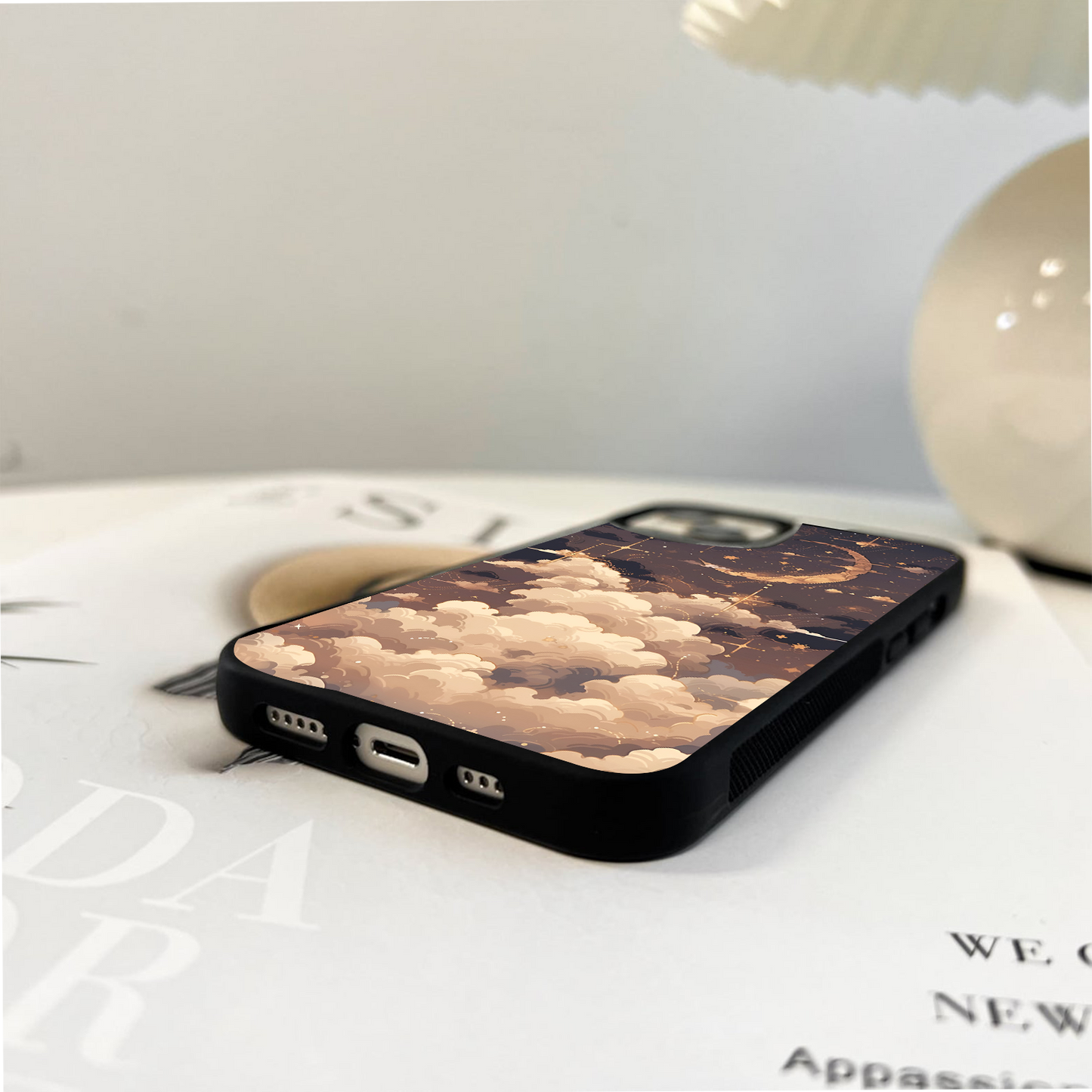 Celestial Cream Drift Glass Case