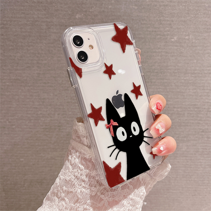 Starry Kitty Charm Clear Silicon Cover