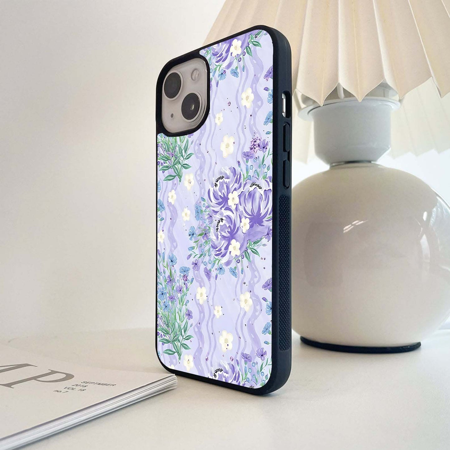 Lavender Garden Whispers Glass Case