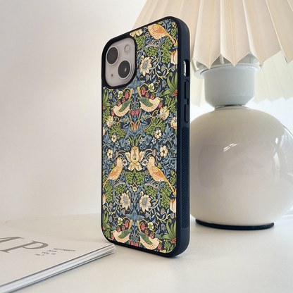 Enchanted Garden Birds Glass Case