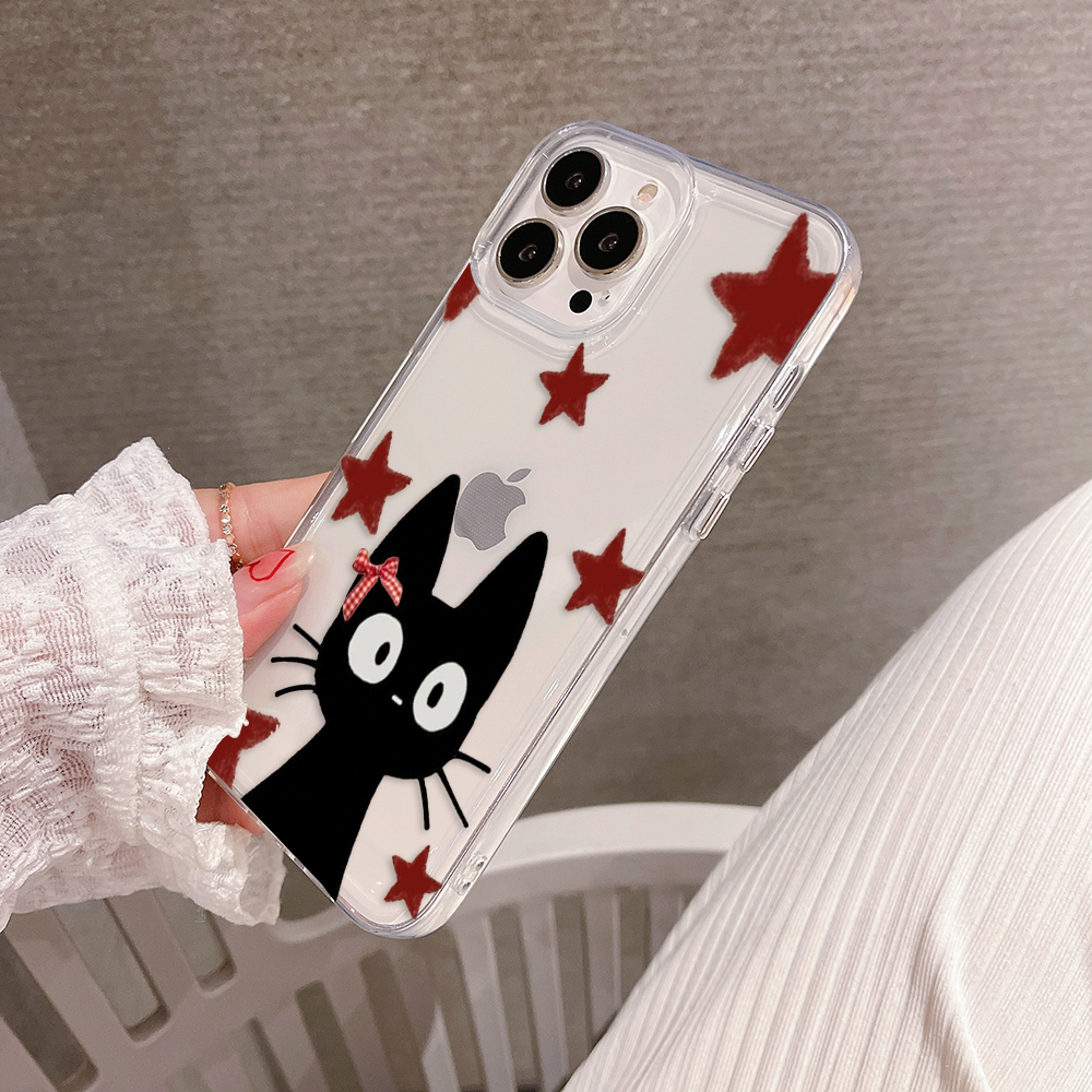 Starry Kitty Charm Clear Silicon Cover