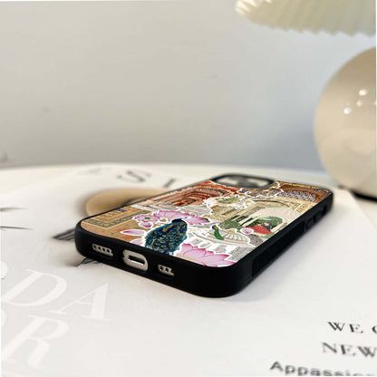 Indian Palace Imagery Glass Case