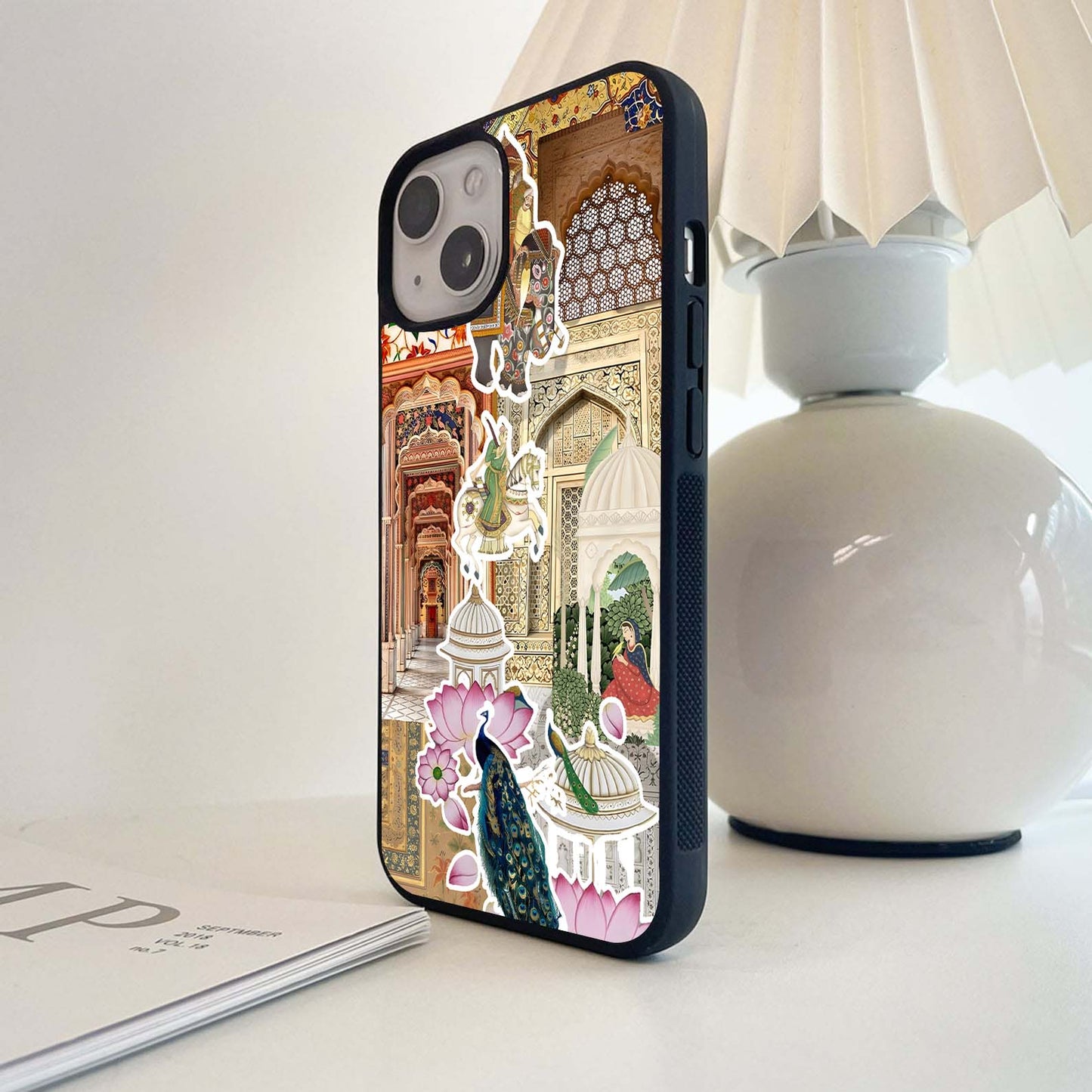 Indian Palace Imagery Glass Case