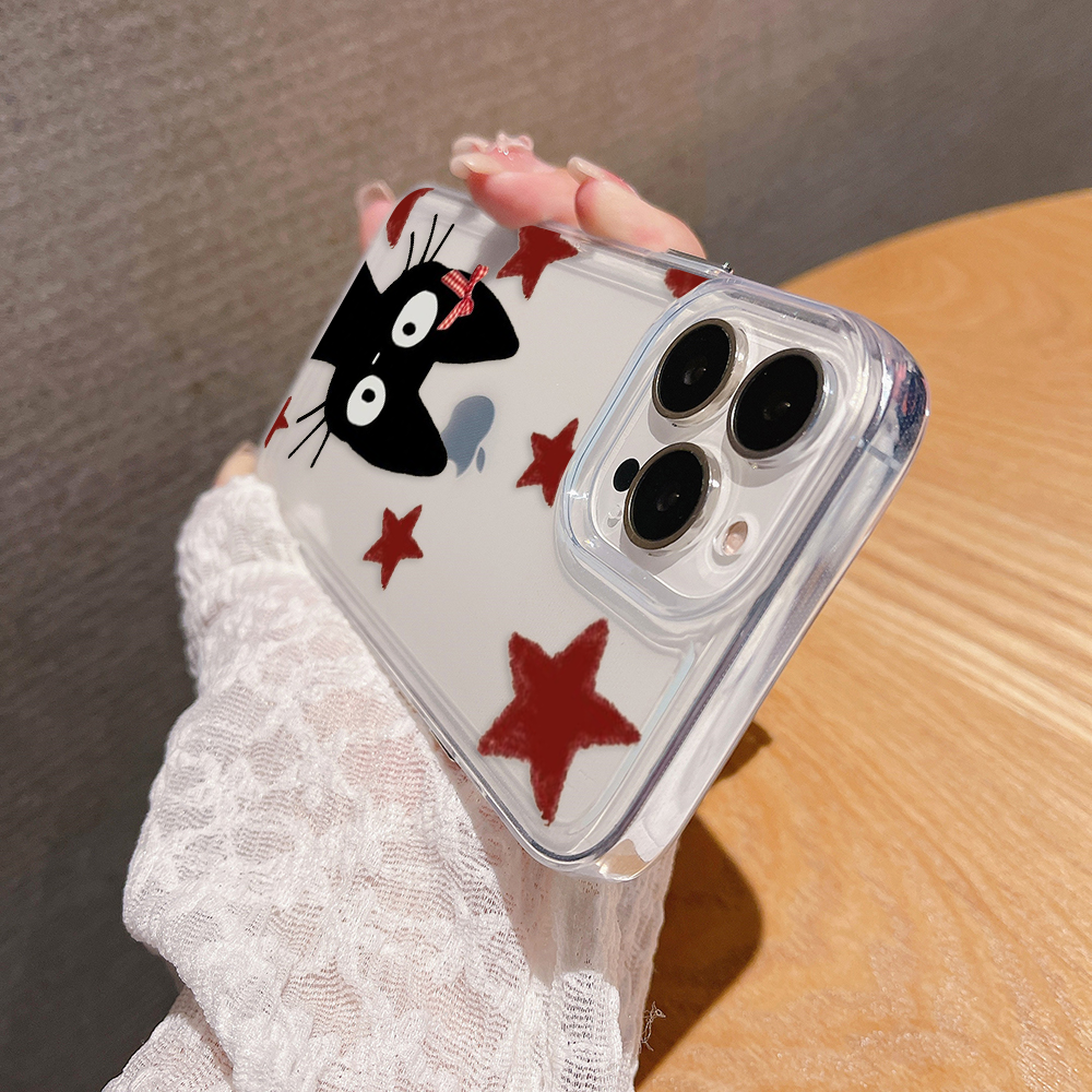 Starry Kitty Charm Clear Silicon Cover