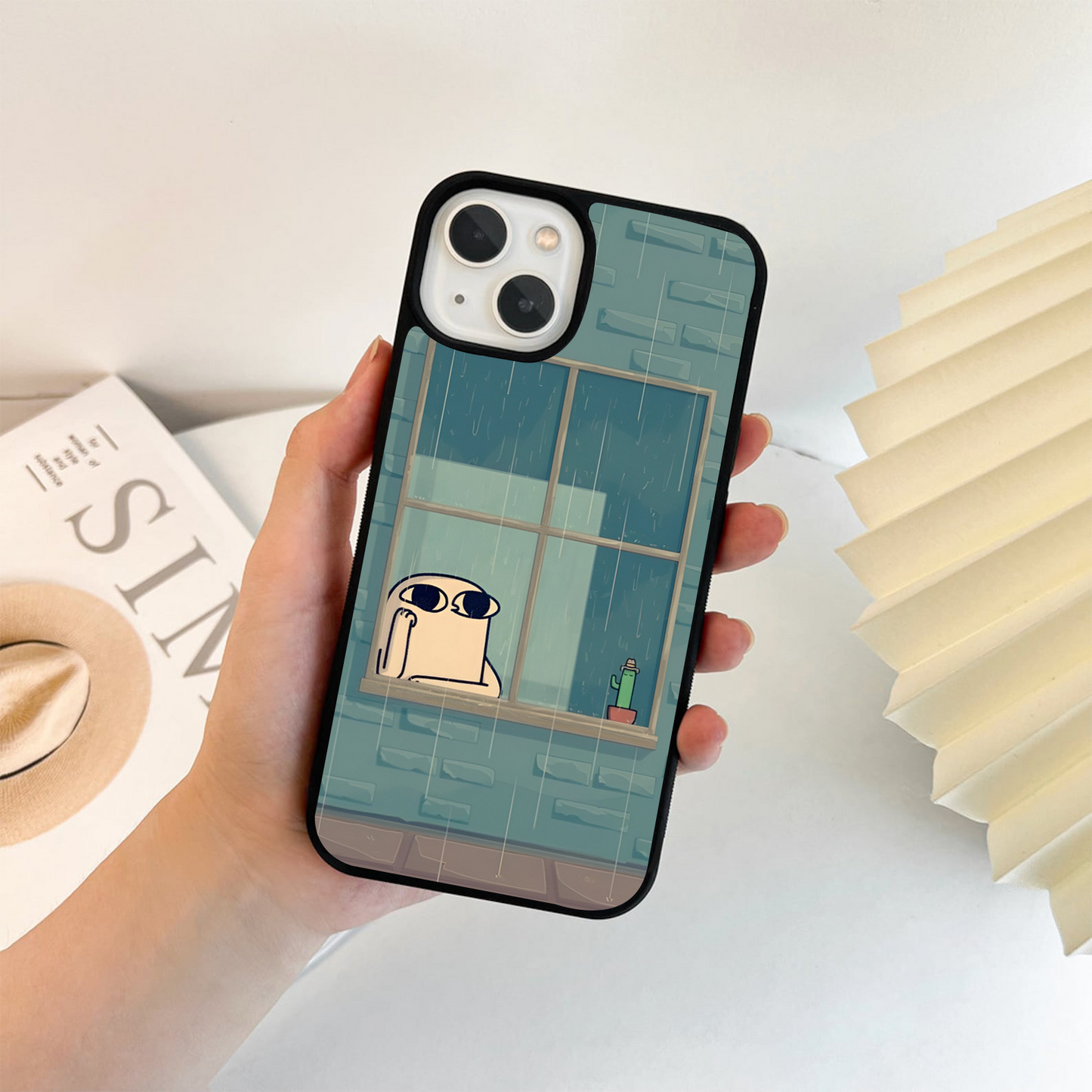 Window Rain Mood Glass Case