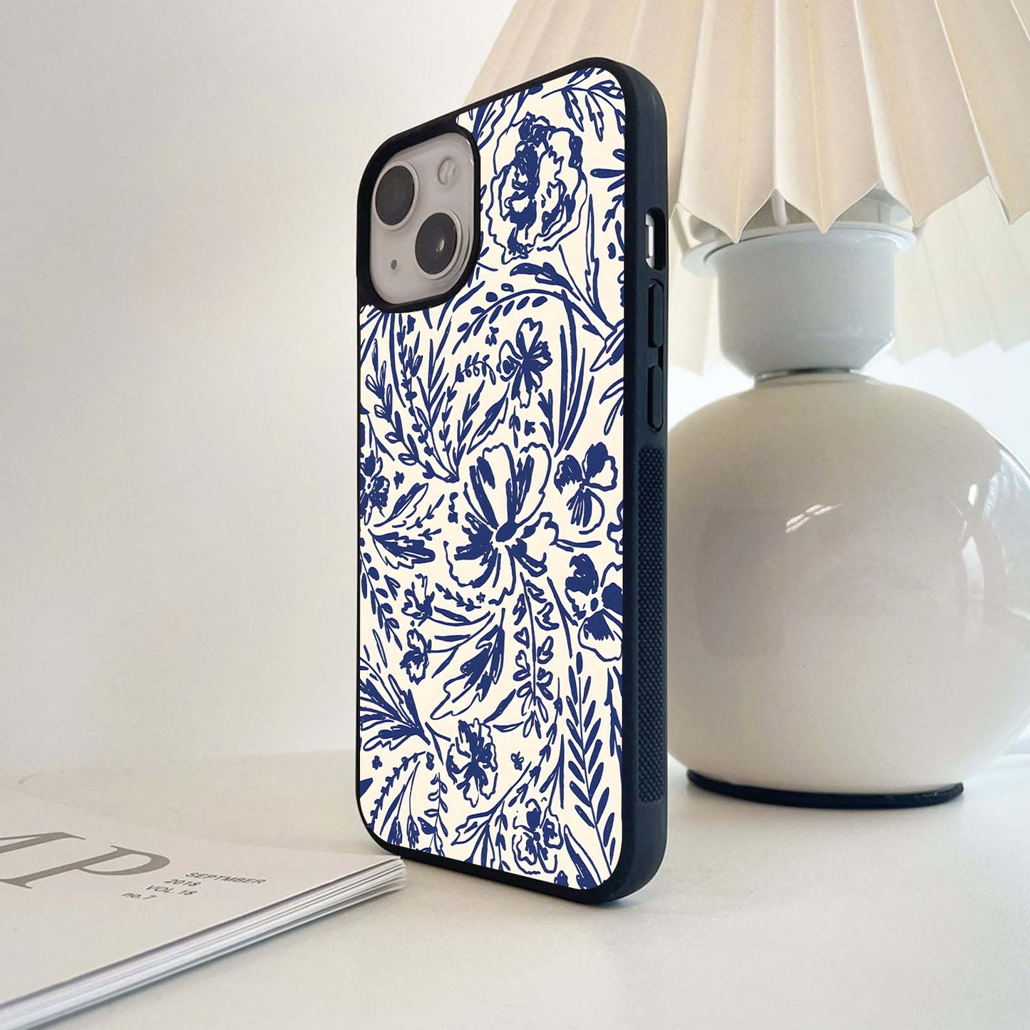 Indigo Garden Bloom Glass Case