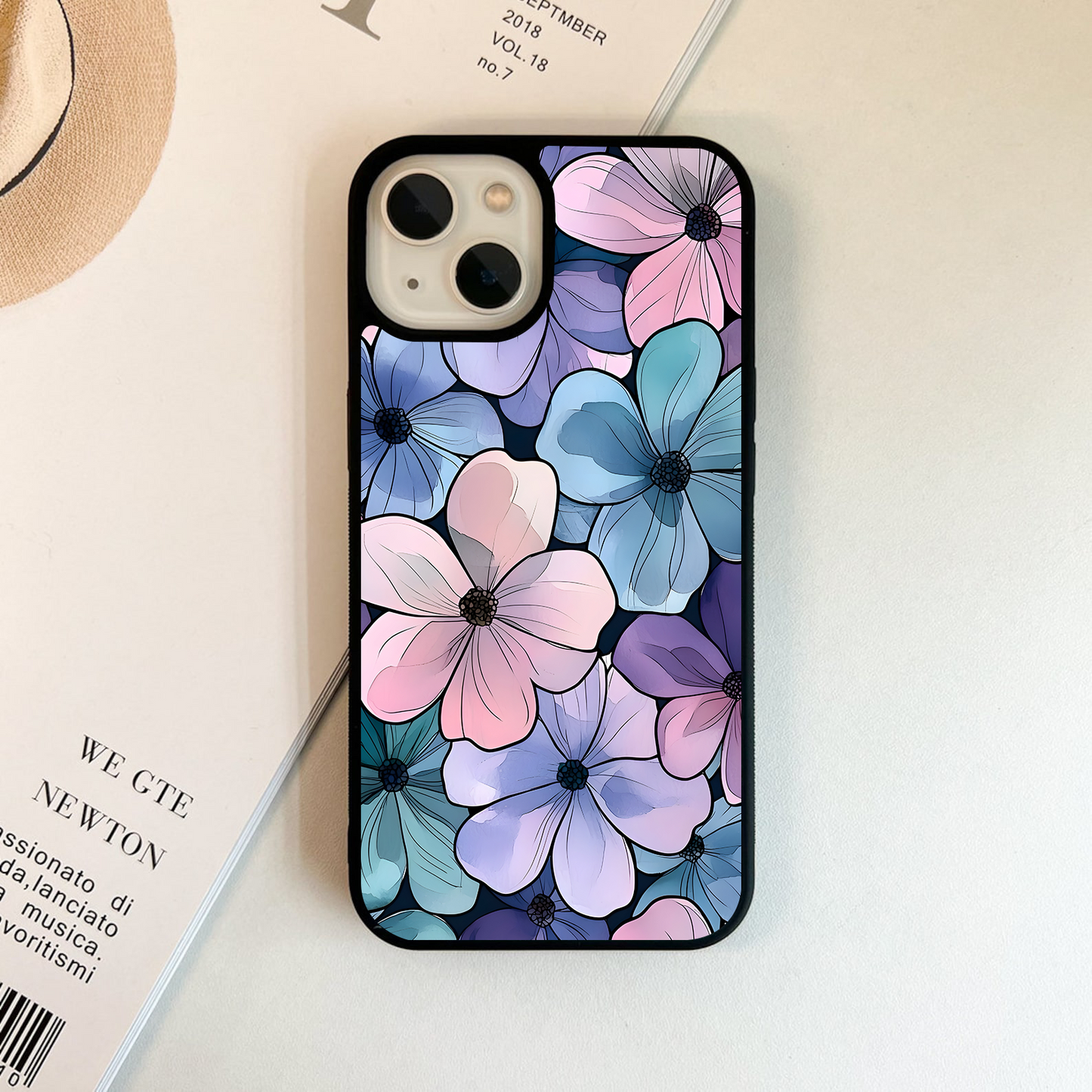 Pastel Petal Harmony Glass Case