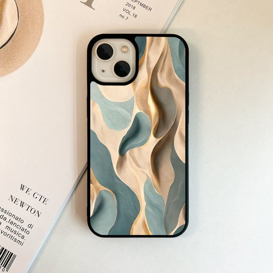 Golden Dune Waves Glass Case