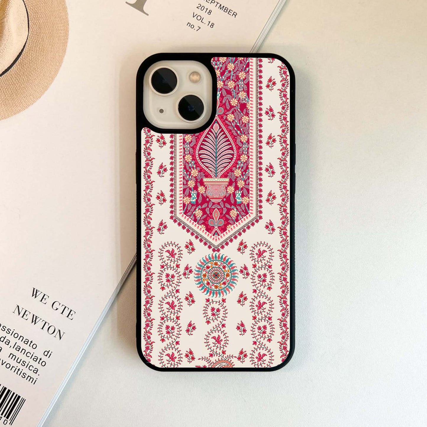 Intricate Traditional Floral Pattern Glass Case