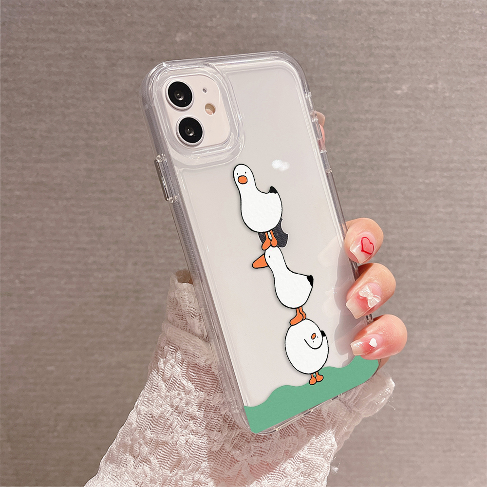 Stacked Duck Friends Clear Silicon Cover