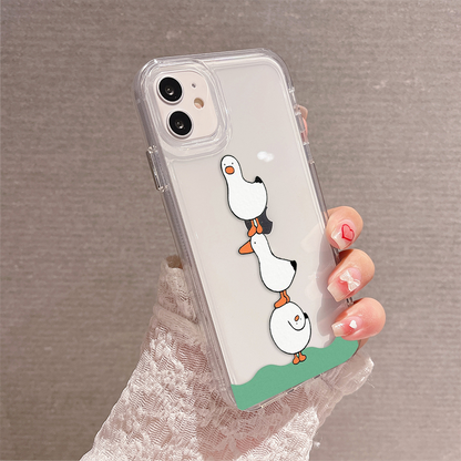 Stacked Duck Friends Clear Silicon Cover
