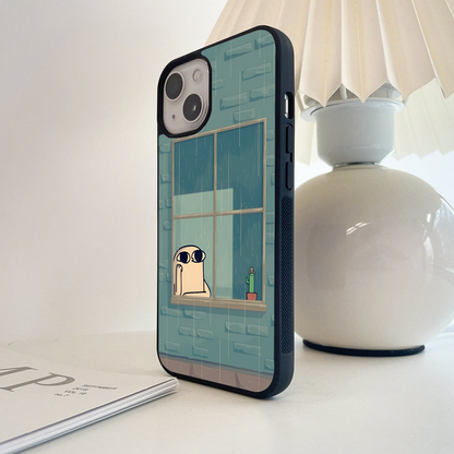 Window Rain Mood Glass Case