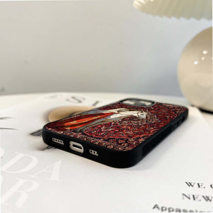 Royal Rider Tapestry Glass Case