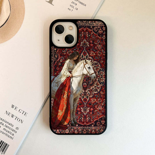 Royal Rider Tapestry Glass Case