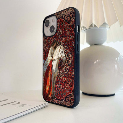 Royal Rider Tapestry Glass Case