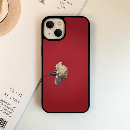 Crimson Petal Whisper Glass Case