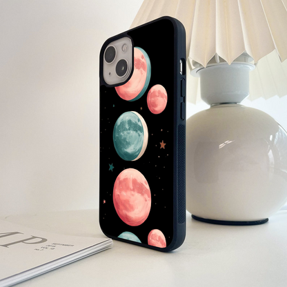 Pink Moon Beam Glass Case